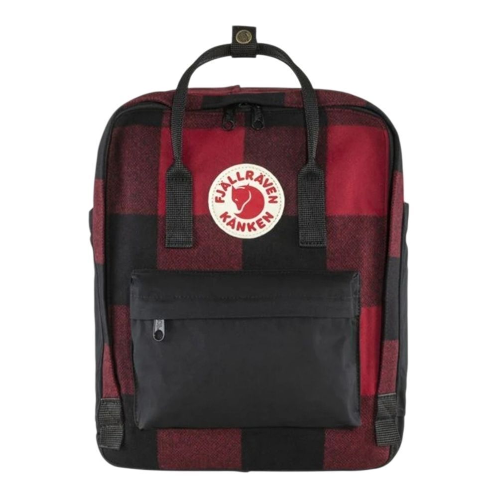 NWT Fjallraven Kanken Backpack Red Black Plaid Re-Wool Unisex